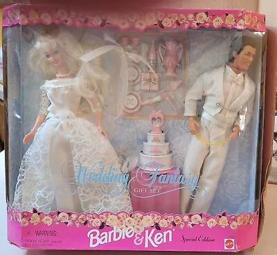 NRFB 1996 Barbie & Ken Wedding Fantasy SE #17243-Box Needs TLC • $24