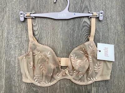 **size 36d Panache Nude Super Bra Tango Plunge Lace Cups & Underwired Bnwt** • £14.99