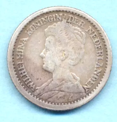 Netherlands 1912  1/2 Gulden Silver VF    FREE SHIP • $14