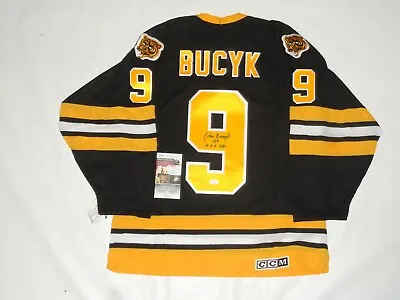 Johnny Bucyk Signed Ccm Boston Bruins Jersey John Hof Licensed Jsa Coa • $299.99