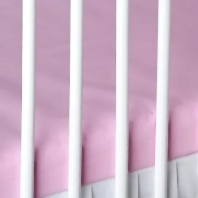 Fitted Sheet 100% Cotton - Plain Colours Cot Bed - Kids-Nursery Mattress Cover • £4.99