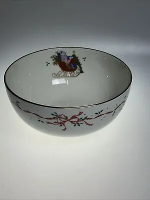 MIKASA Bone China CHRISTMAS CHEER PATTERN Serving Or Vegetable Bowl Sleigh • $34.99