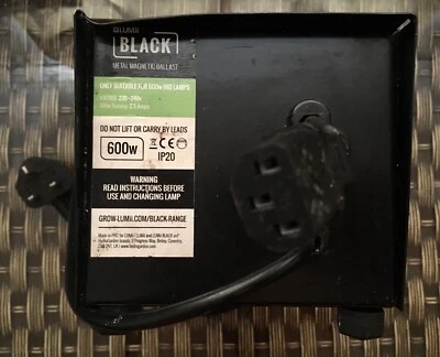£8.75 • Buy LUMii 600W Metal Metnetic Ballast For HPS Grow Lamp Bulbs - Black (Refurbished)