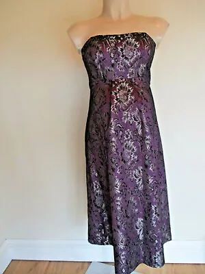 £15 • Buy New Look Maternity Black Plum Lace Party Occasion Dress Detachable Strap Size 10