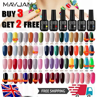 £7.99 • Buy MAYJAM Nail Gel Polish Soak Off UV LED Colour Base Top Coat Varnish DIY- 15ML UK