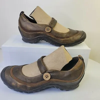 Merrell Plaza Emme Womens Size 7.5 Brown Leather Casual Mary Janes Shoes • $33.99