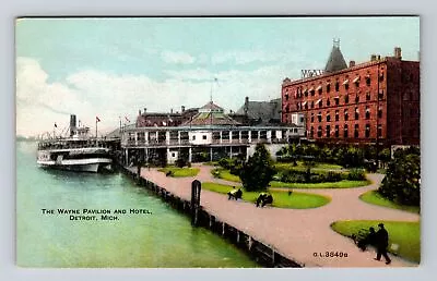 Detroit MI-Michigan The Wayne Pavilion And Hotel Vintage Postcard • $7.99