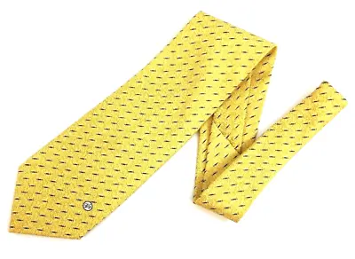 Gianni Versace Classic V2 Silk Neck Tie Geometrical Pattern Yellow ITALY #5865 • $22.88