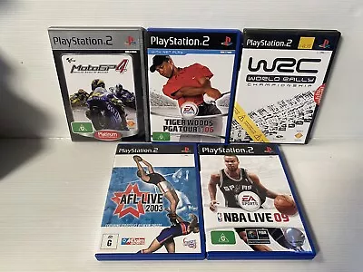 Ps2 Games X 5 Afl Live  Motorbike  Golf  NBA  And Word Rally • $29.95