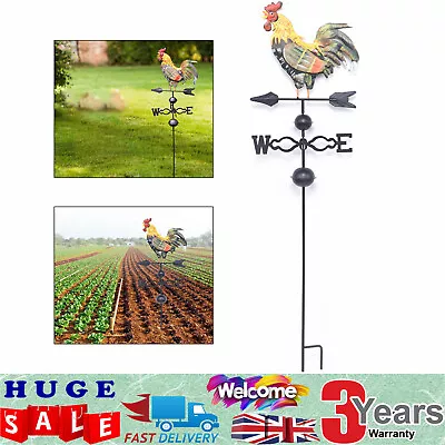 Weather Vane Cockerel Wind Vane Weathervane Retro Cast Iron Multi-color Rooster] • £26