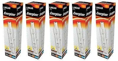 5 X Energizer 120w (150w) Energy Saving 78mm Linear Tungsten Halogen R7s Bulbs • £6.28