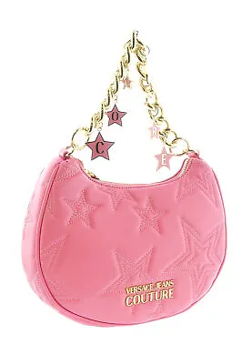 Versace Jeans Couture Rose Half Moon Star Quilted Charm Embellished Hobo Bag • $219.99