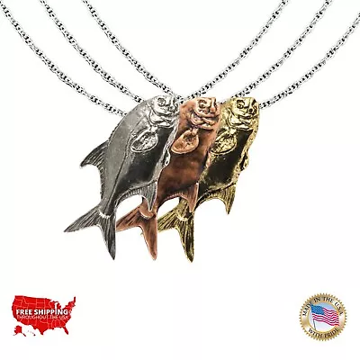 Creative Pewter Designs Permit Fish Necklace & Pendant S039PEN • $19.99