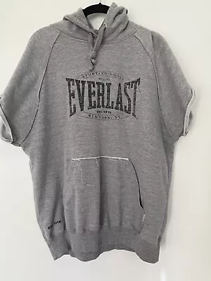 Vintage Everlast Sleeveless Hoodie Medium Grey Sweatshirt • $17.99