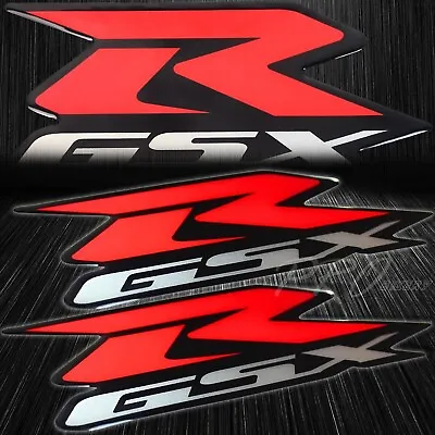 2x 7.5  Vinyl Resin 3D Emblem Decal Fairing Logo Sticker Suzuki GSXR Red+Silver • $18.98