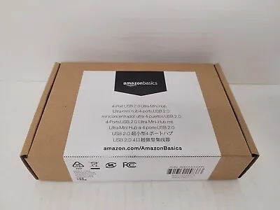 AmazonBasics 4-Port USB 2.0 Ultra-Mini Hub Adapter - Expand Your Connectivity • $24.95