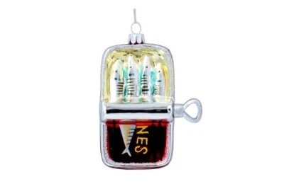 £9.95 • Buy Gisela Graham Sardines Glass Christmas Tree Ornament Decoration