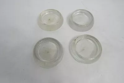 Vintage Clear Heavy Glass Coasters Slides Set Of 4 For Legs Of Furniture • $9.59