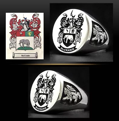 Design Your Own Family Crest Ring - Coat Of Arms Ring • £317.38