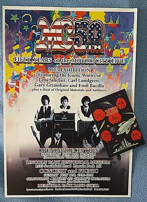  2018 MC5 50th Anniversary Festival Concert Poster & Card Detroit History 13x19  • $49.99