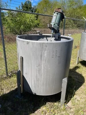 150 Gallon Stainless Steel  Open Top Tank  115 Volt Mixer Dish Center Drain • $3450