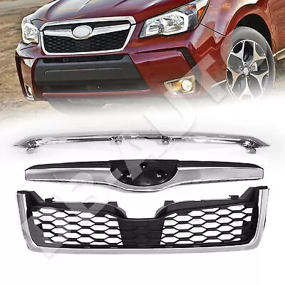 Fit 2014-2018 2017 Subaru Forester Front Chrome Factory OE Style Grille Grill • $48.49