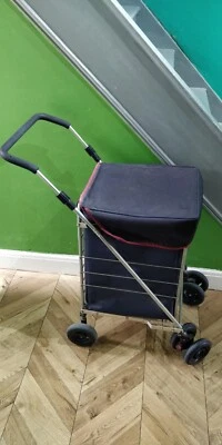 £70 • Buy Sholley 2000, 6 Wheeled Shopping Trolley Colour BLUE Checkered COLLECTION