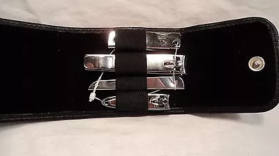 Simon 91 Black Nappa Leather Men's Travel Manicure Set • $27.10