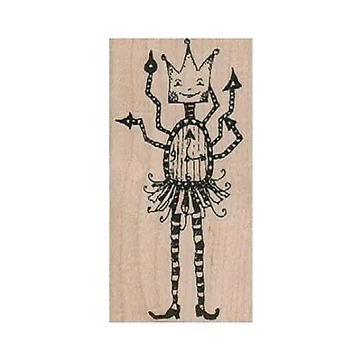 Mounted Rubber Stamp Many Armed Clock Person Steampunk Clock Lady Crown Lady • $9.45