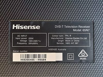 Genuine Hisense 65n7 Main Board Rsag7.820.6888 • $90