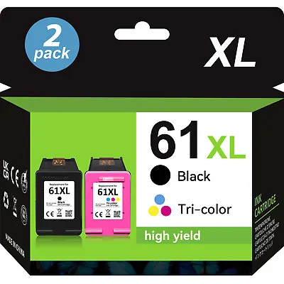 Ink Cartridges Black Color For HP 61 XL HP ENVY 4500 4505 5530 Deskjet 1050 2540 • $33.49