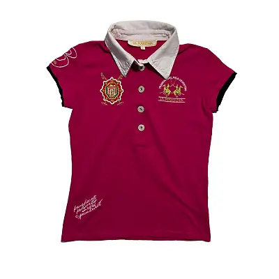 Women`s La Martina Polos Shirt Pink Cotton Size L • $30