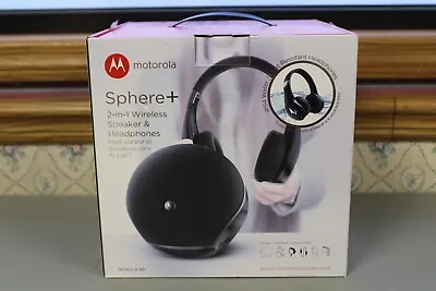 NEW! Motorola Sphere + 2-In-1 Bluetooth Speaker W/ Over-Ear Headphones - Black • $129.99