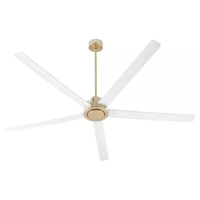 Quorum Revel 80  Patio Fan Aged Brass/Studio White - 80805-808 • $578