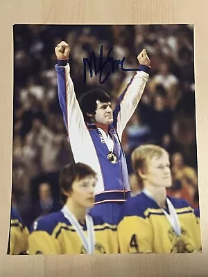 MIKE ERUZIONE SIGNED 8x10 PHOTO USA OLYMPICS GOLD HOCKEY AUTO MIRACLE ON ICE COA • $39.99