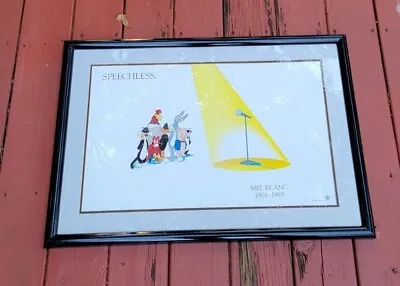 Mel Blanc 1989  Speechless 32x21 Framed Print Warner Bros Store Looney Tune VTG • $104.99