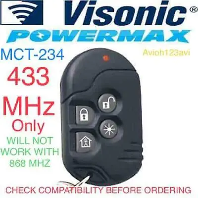 2 Pcs VISONIC One-way Keyfob MCT-234 For PowerMax Systems 433.9MHz • $115
