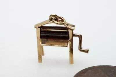 VINTAGE ENGLISH 9 CARAT GOLD ARTICULATED MANGLE CHARM C1970'S  • $125