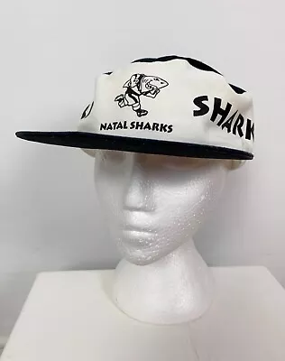 Vintage Natal Sharks Mens South Africa Rugby Union Currie Cup Stretchfit Cap Hat • £68.21