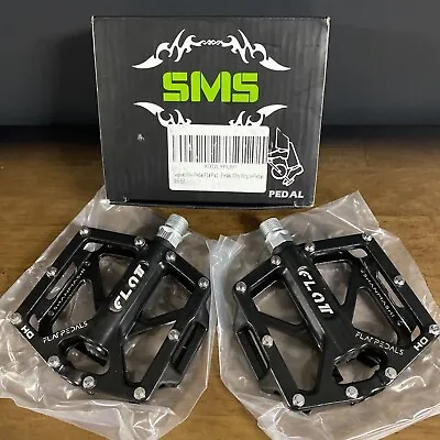 SMS MTB Mountain Road Bike Bearing Pedals Aluminum Flat Platform Bicycle Pedal • $23.99