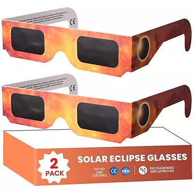 Solar Eclipse Glasses ISO & CE Certified - AAS NASA Approved 2024 Safe Glasses • $9.99