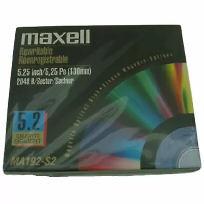 Maxell 5.25  Worm Optical Disk 5.2GB 2048B MA192-S2WO • $39.99
