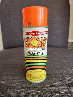 Vintage Nybco Glowz Fluorescent Spray Paint 605-16 Blaze Orange • $34.99