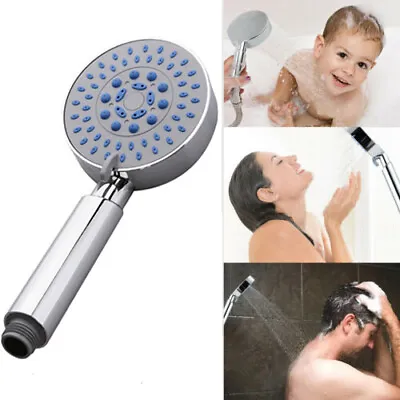 £2.99 • Buy Bath High Pressure Shower Head 5 Mode Large Chrome Handset Heads Water Saving