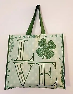 T.J. TJMaxx Shopping Gift Bag St. Patrick's Patty's Day Clover Reusable Tote New • $4.95