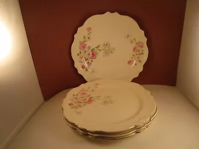 Vintage Homer Laughlin Virginia Rose Fluffy Set Of 4 Lunch Plates A • $29.99