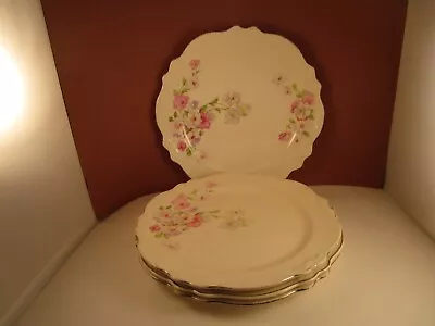 Vintage Homer Laughlin Virginia Rose Fluffy Set Of 4 Lunch Plates B • $39.99