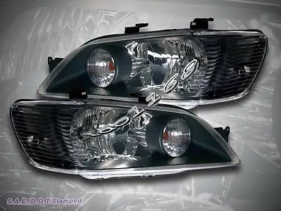 02 03 Mitsubishi Lancer Es/ls/oz Jdm Black Headlights • $143.99