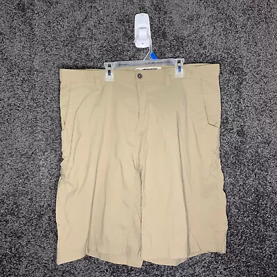 Mountain Khakis Shorts Mens 38x11 Chino Flat Front Nylon Casual • $10.49