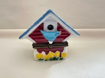 Midwest Cannon Fall Mini Hinged Porcelain Birdhouse Trinket Box • $5